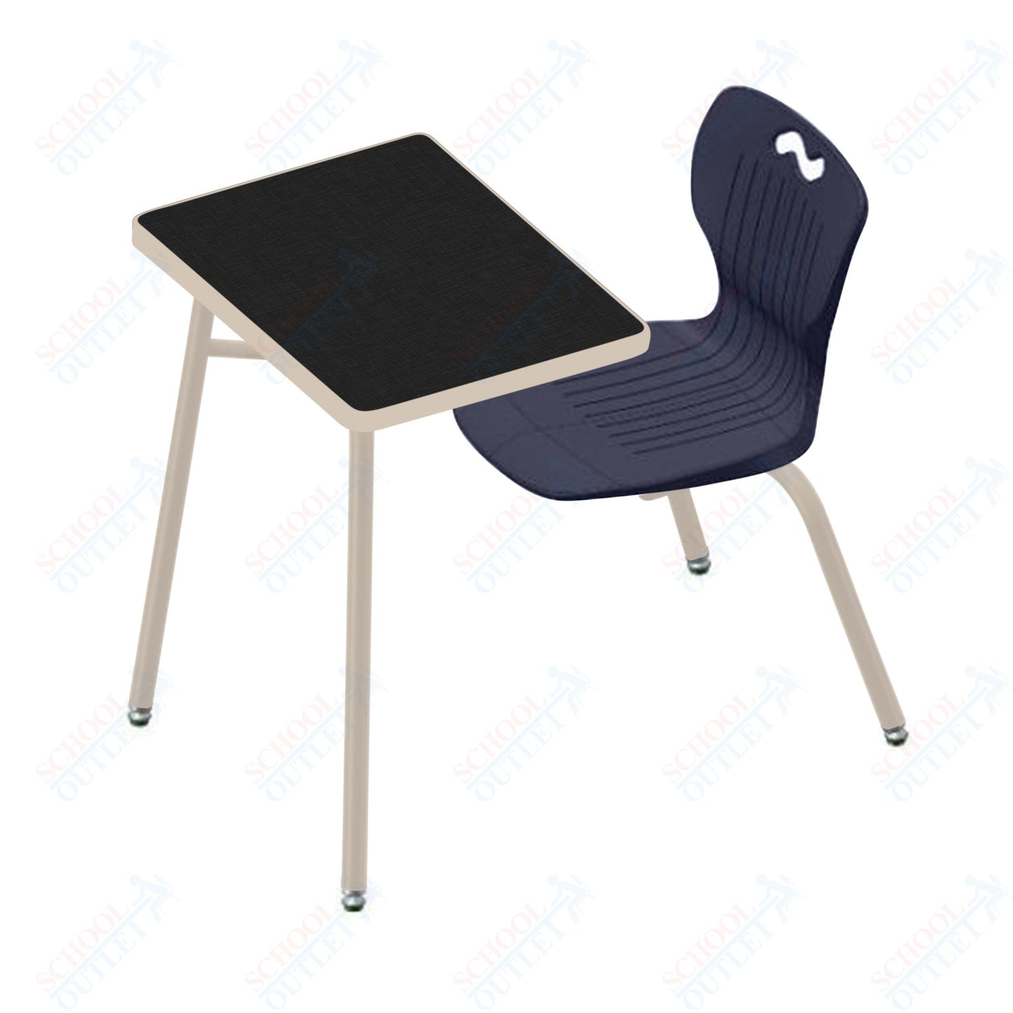 USA Capitol Ntersect 18" Seat Height Combination Desk with Book Basket and HPL Top (N918HPCL)