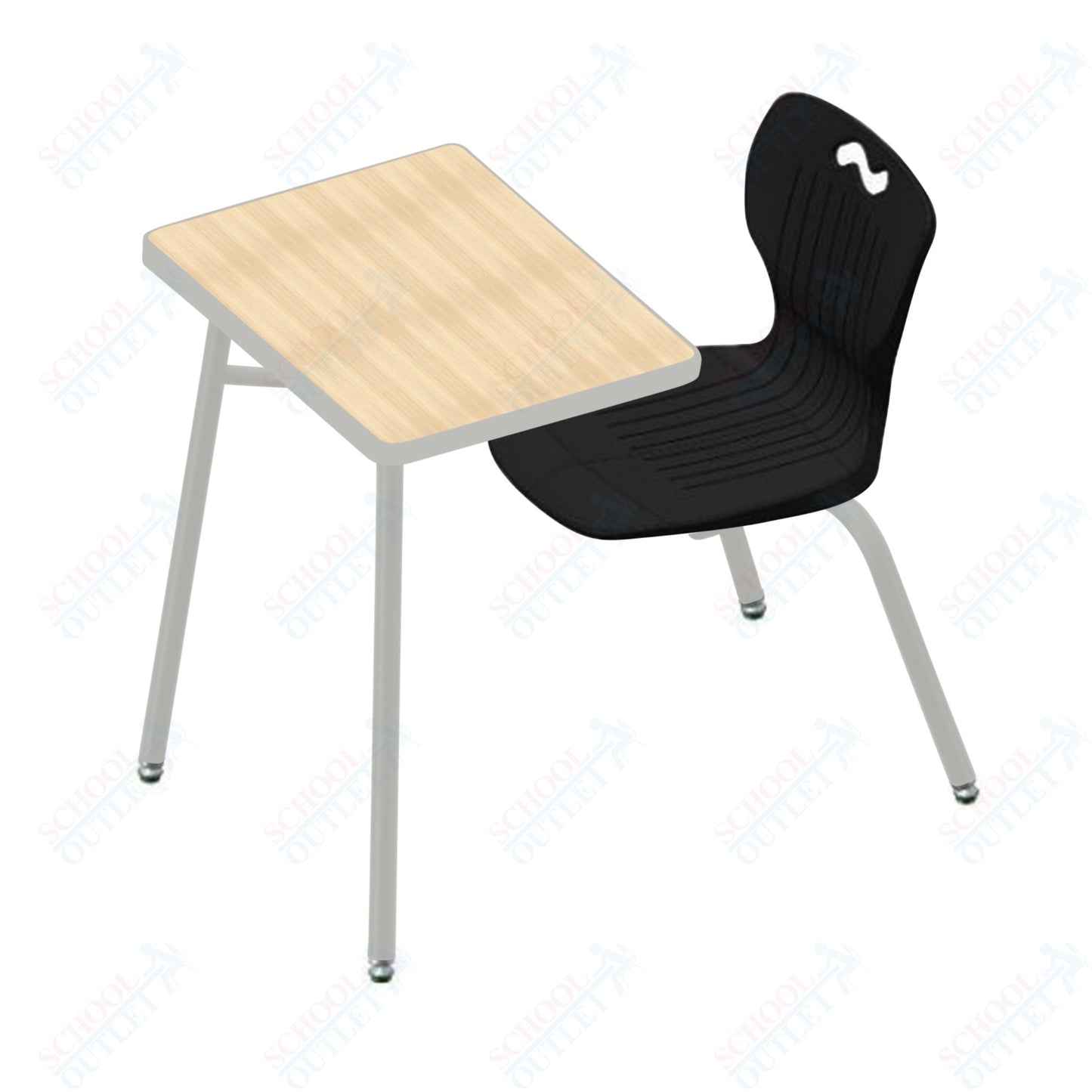 USA Capitol Ntersect 18" Seat Height Combination Desk with Book Basket and HPL Top (N918HPCL)