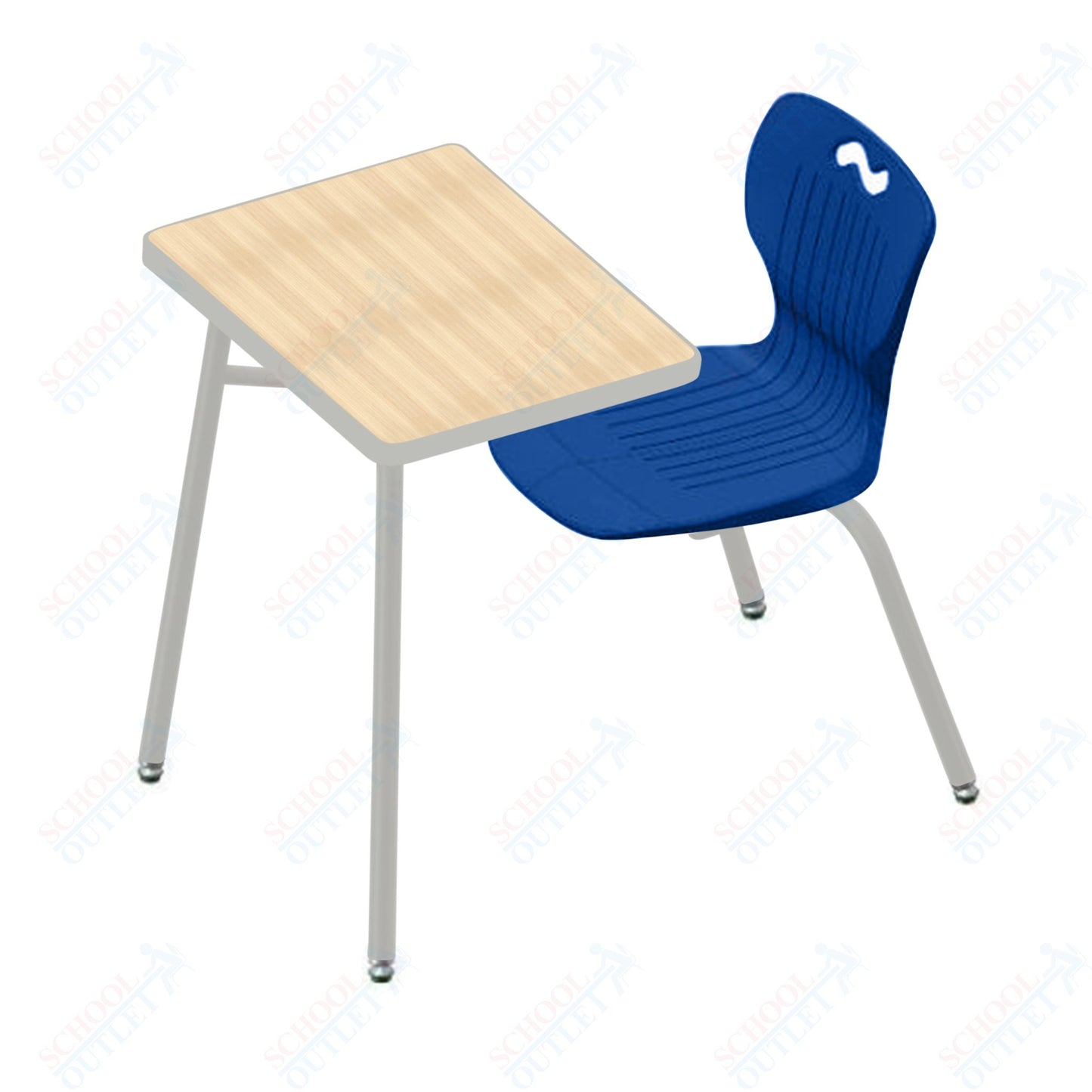 USA Capitol Ntersect 18" Seat Height Combination Desk with Book Basket and HPL Top (N918HPCL)