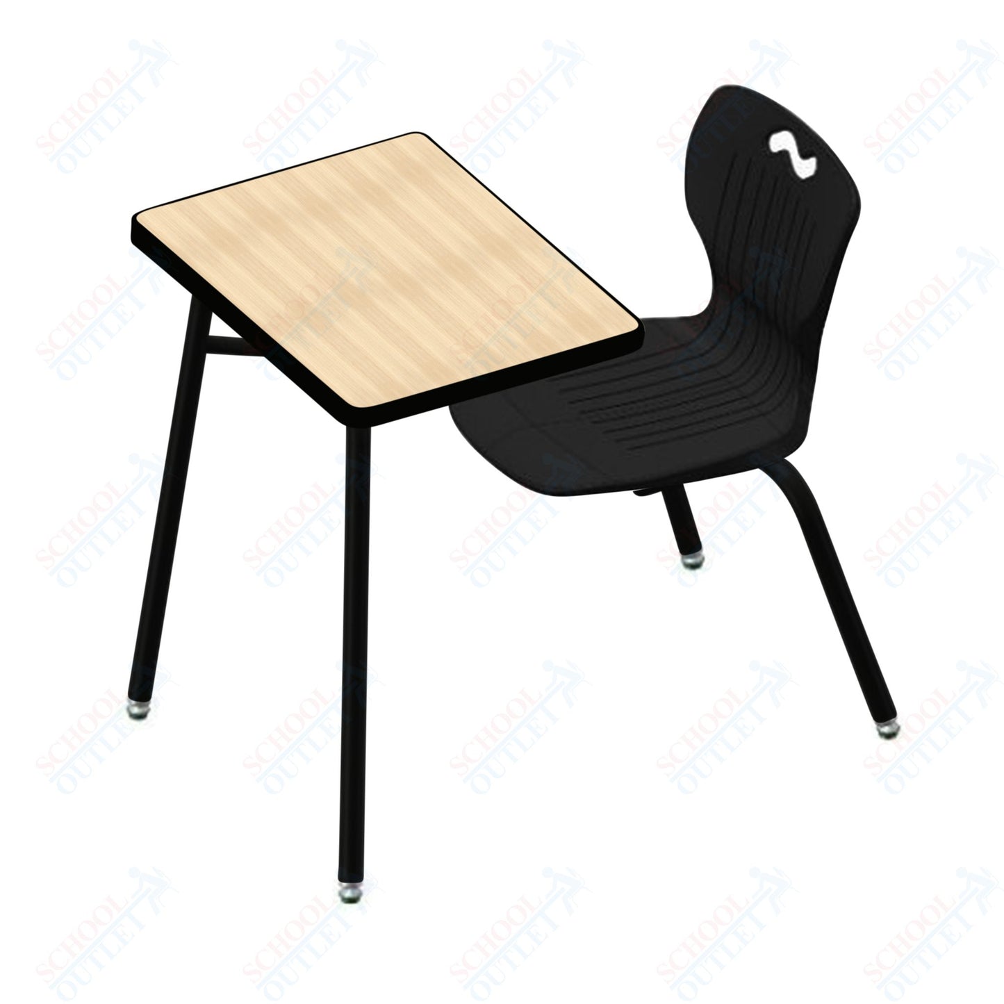 USA Capitol Ntersect 18" Seat Height Combination Desk with Book Basket and HPL Top (N918HPCL)