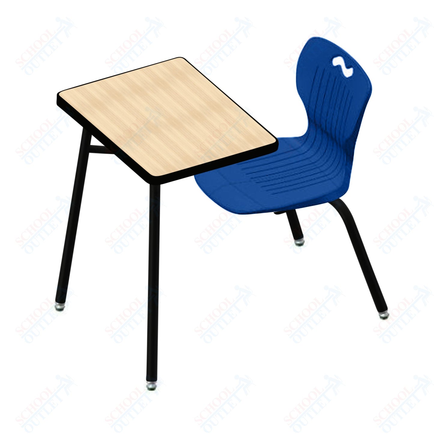 USA Capitol Ntersect 18" Seat Height Combination Desk with Book Basket and HPL Top (N918HPCL)