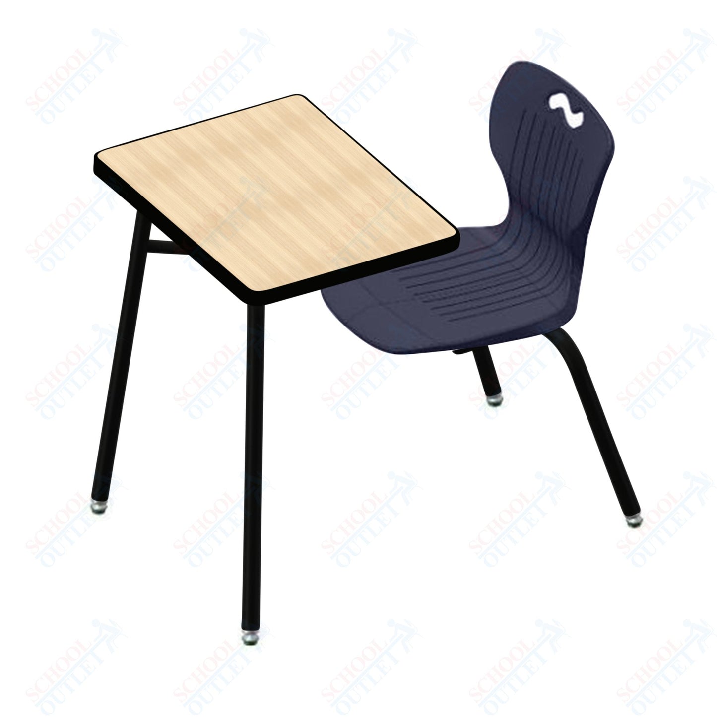 USA Capitol Ntersect 18" Seat Height Combination Desk with Book Basket and HPL Top (N918HPCL)