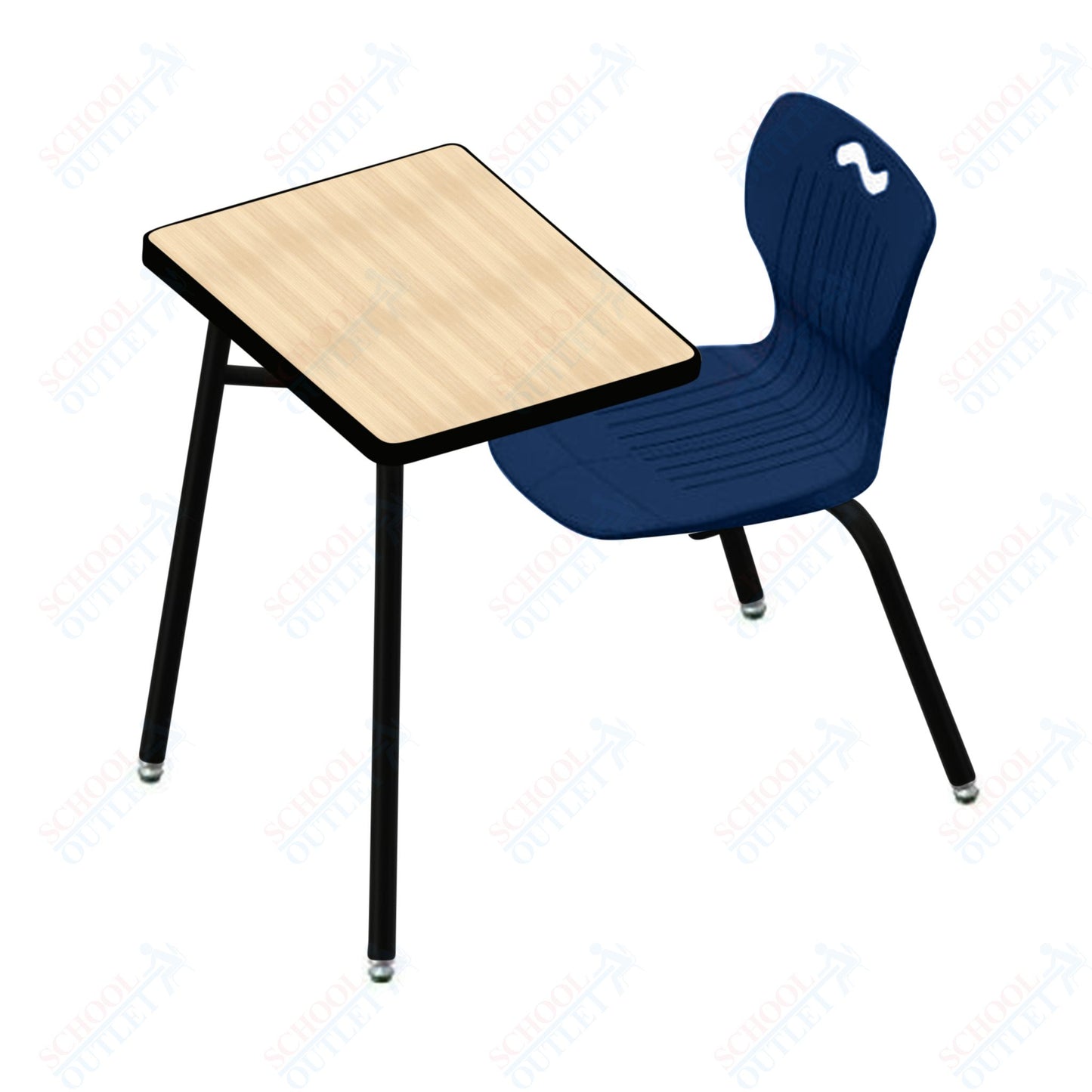 USA Capitol Ntersect 18" Seat Height Combination Desk with Book Basket and HPL Top (N918HPCL)