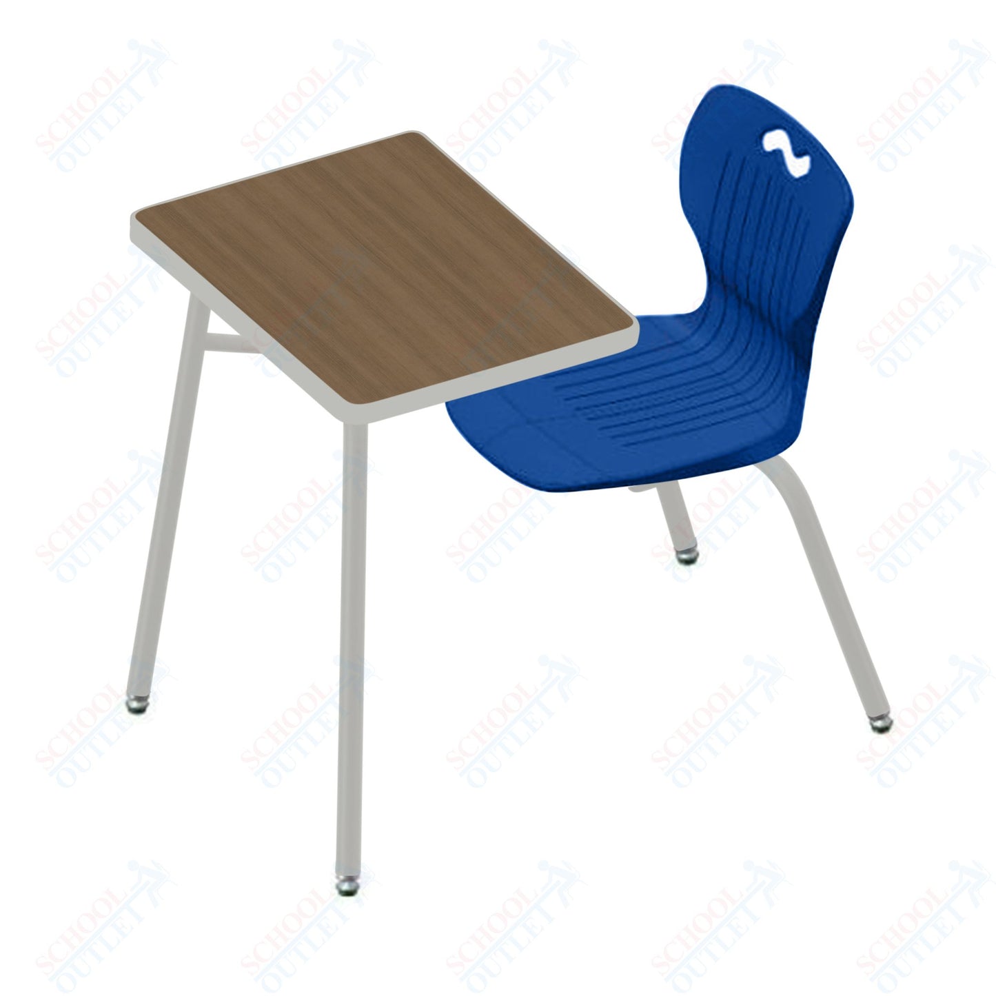 USA Capitol Ntersect 18" Seat Height Combination Desk with Book Basket and HPL Top (N918HPCL)