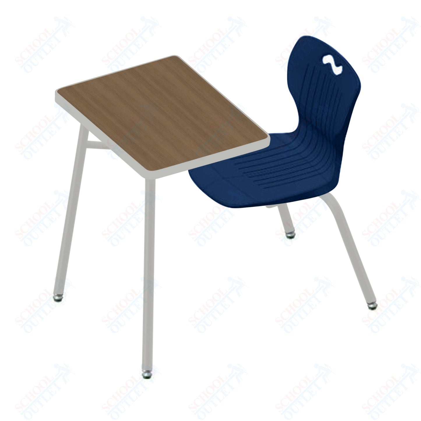USA Capitol Ntersect 18" Seat Height Combination Desk with Book Basket and HPL Top (N918HPCL)