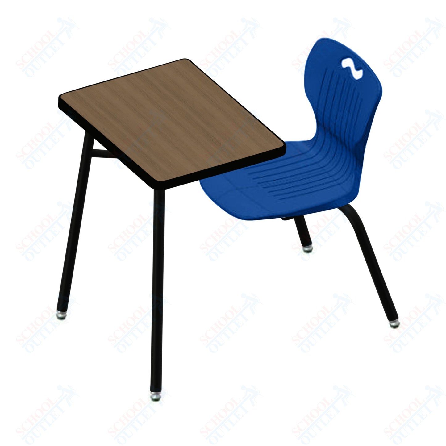 USA Capitol Ntersect 18" Seat Height Combination Desk with Book Basket and HPL Top (N918HPCL)