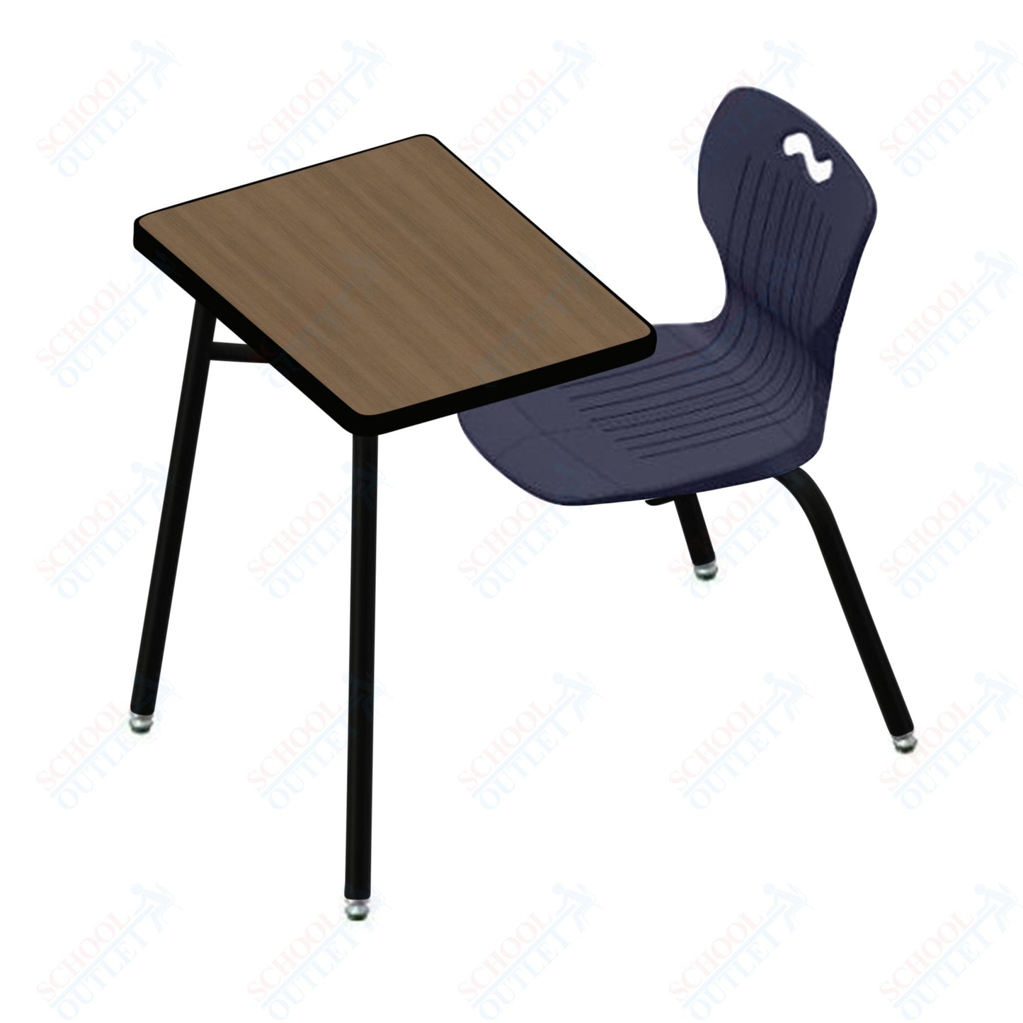 USA Capitol Ntersect 18" Seat Height Combination Desk with Book Basket and HPL Top (N918HPCL)