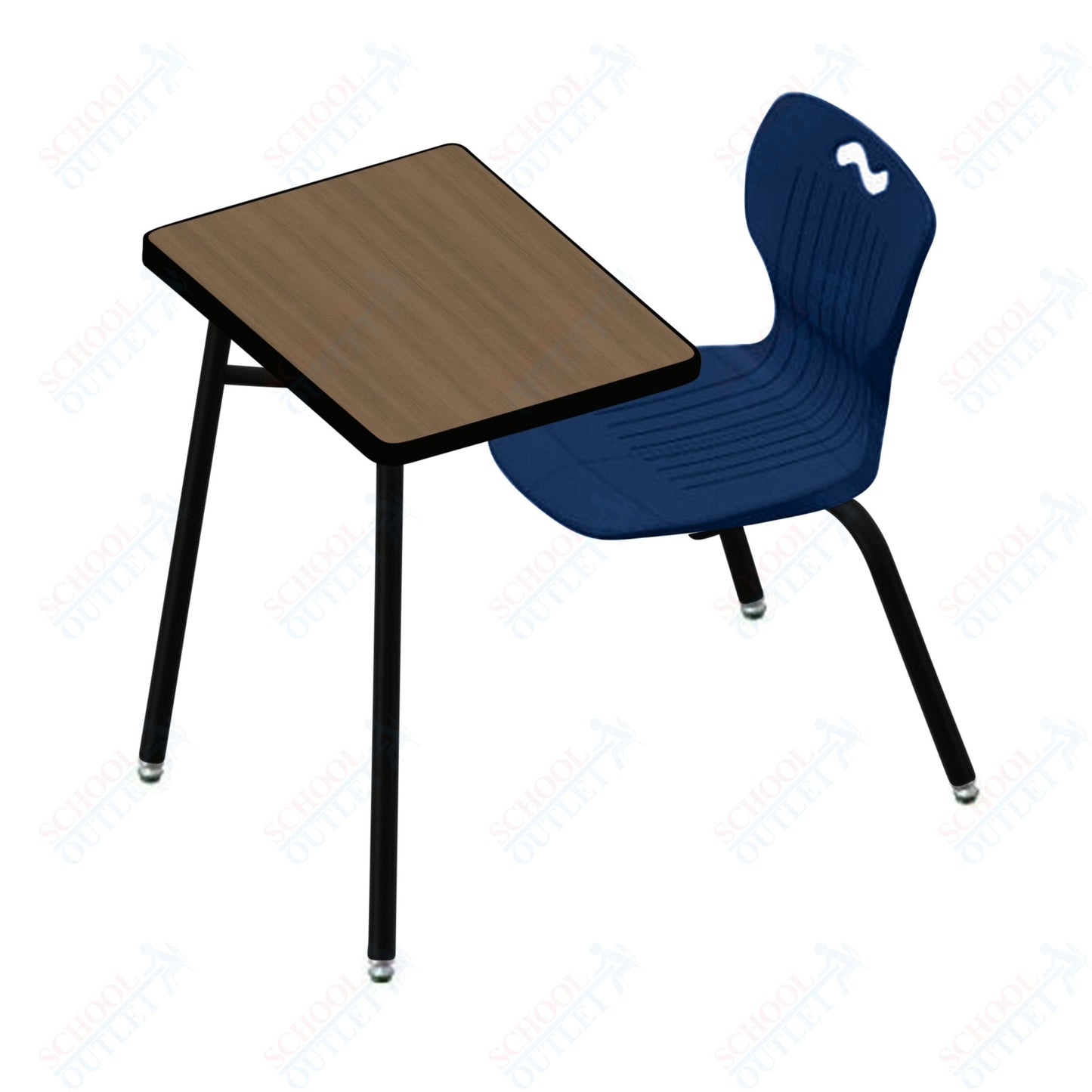 USA Capitol Ntersect 18" Seat Height Combination Desk with Book Basket and HPL Top (N918HPCL)