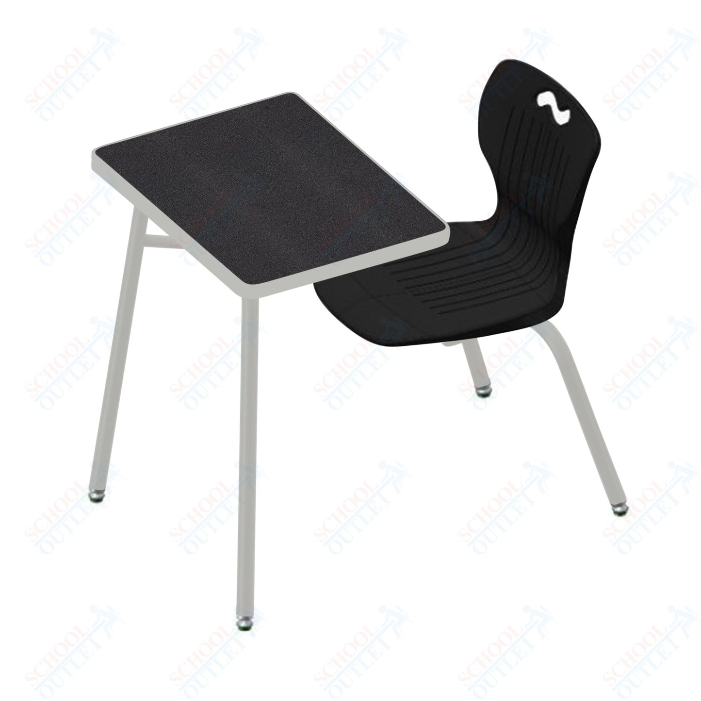 USA Capitol Ntersect 18" Seat Height Combination Desk with Book Basket and HPL Top (N918HPCL)