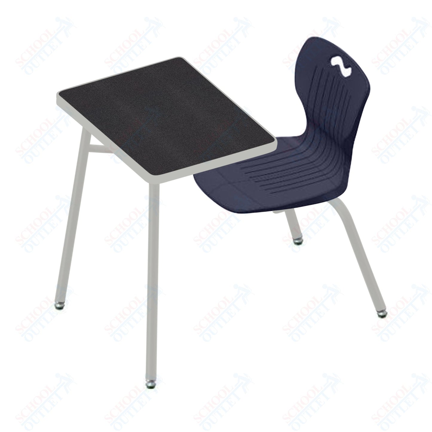 USA Capitol Ntersect 18" Seat Height Combination Desk with Book Basket and HPL Top (N918HPCL)
