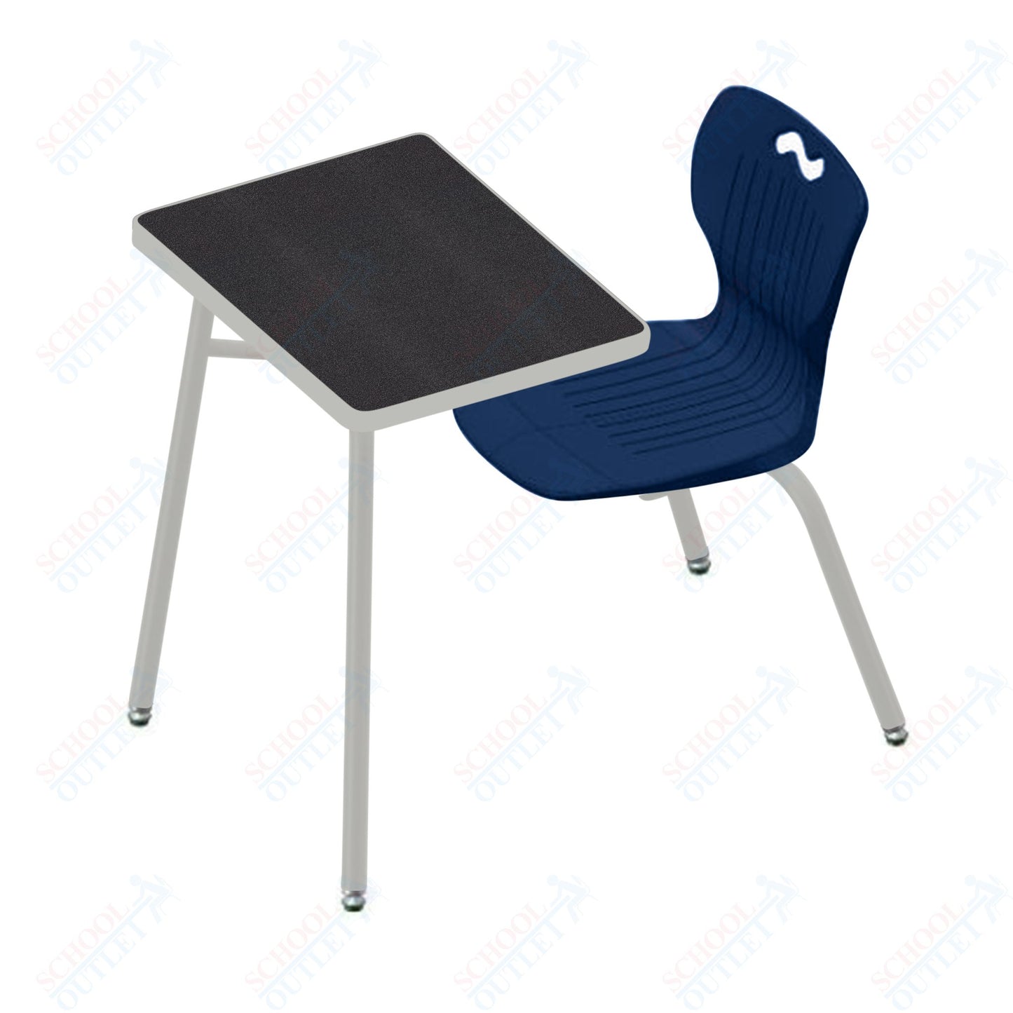 USA Capitol Ntersect 18" Seat Height Combination Desk with Book Basket and HPL Top (N918HPCL)