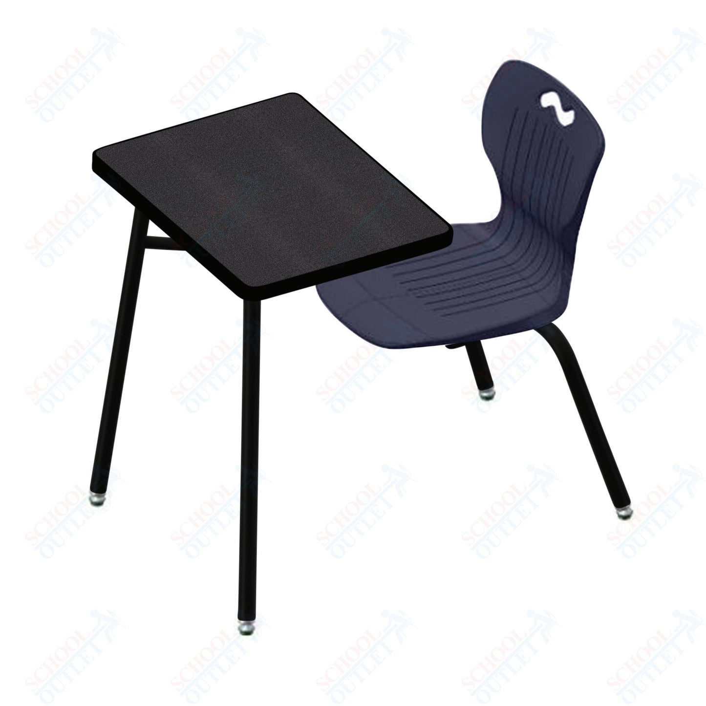 USA Capitol Ntersect 18" Seat Height Combination Desk with Book Basket and HPL Top (N918HPCL)