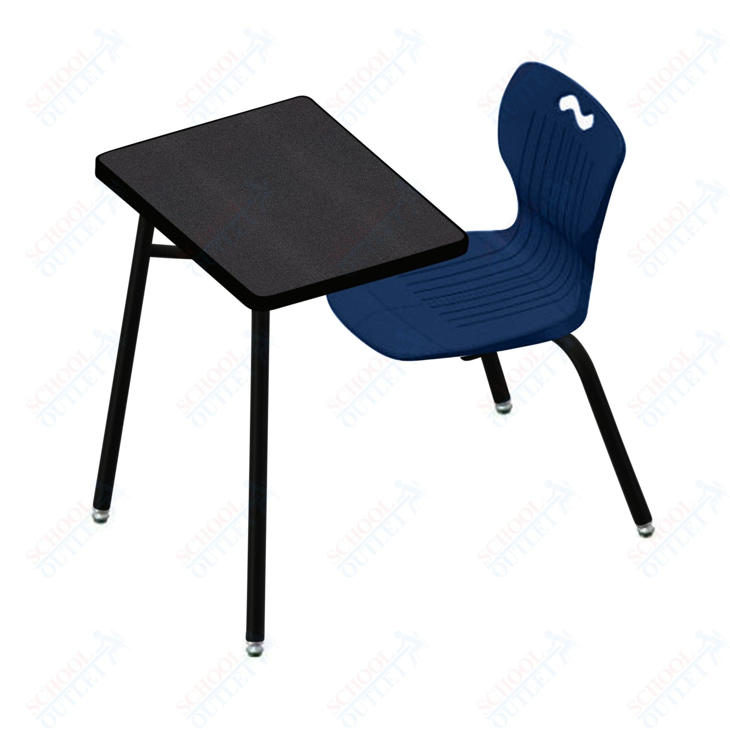 USA Capitol Ntersect 18" Seat Height Combination Desk with Book Basket and HPL Top (N918HPCL)