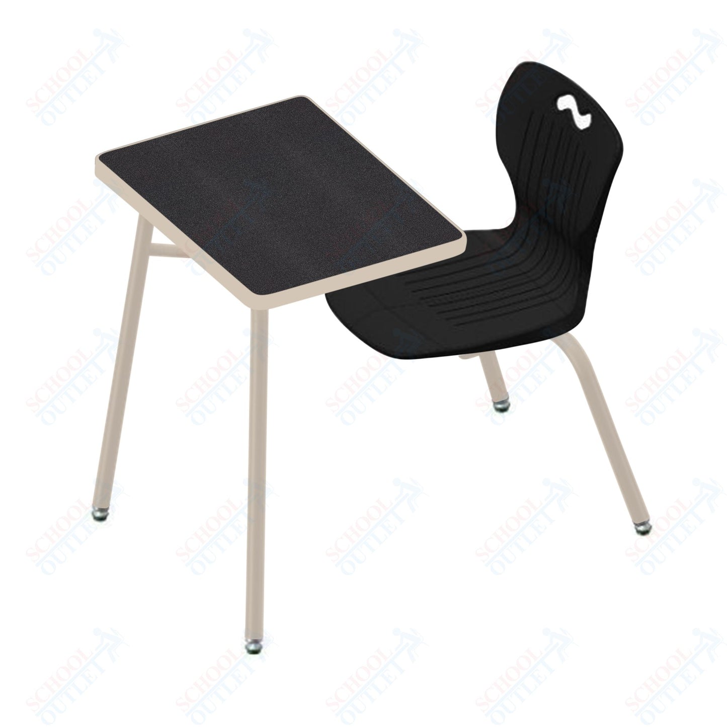 USA Capitol Ntersect 18" Seat Height Combination Desk with Book Basket and HPL Top (N918HPCL)
