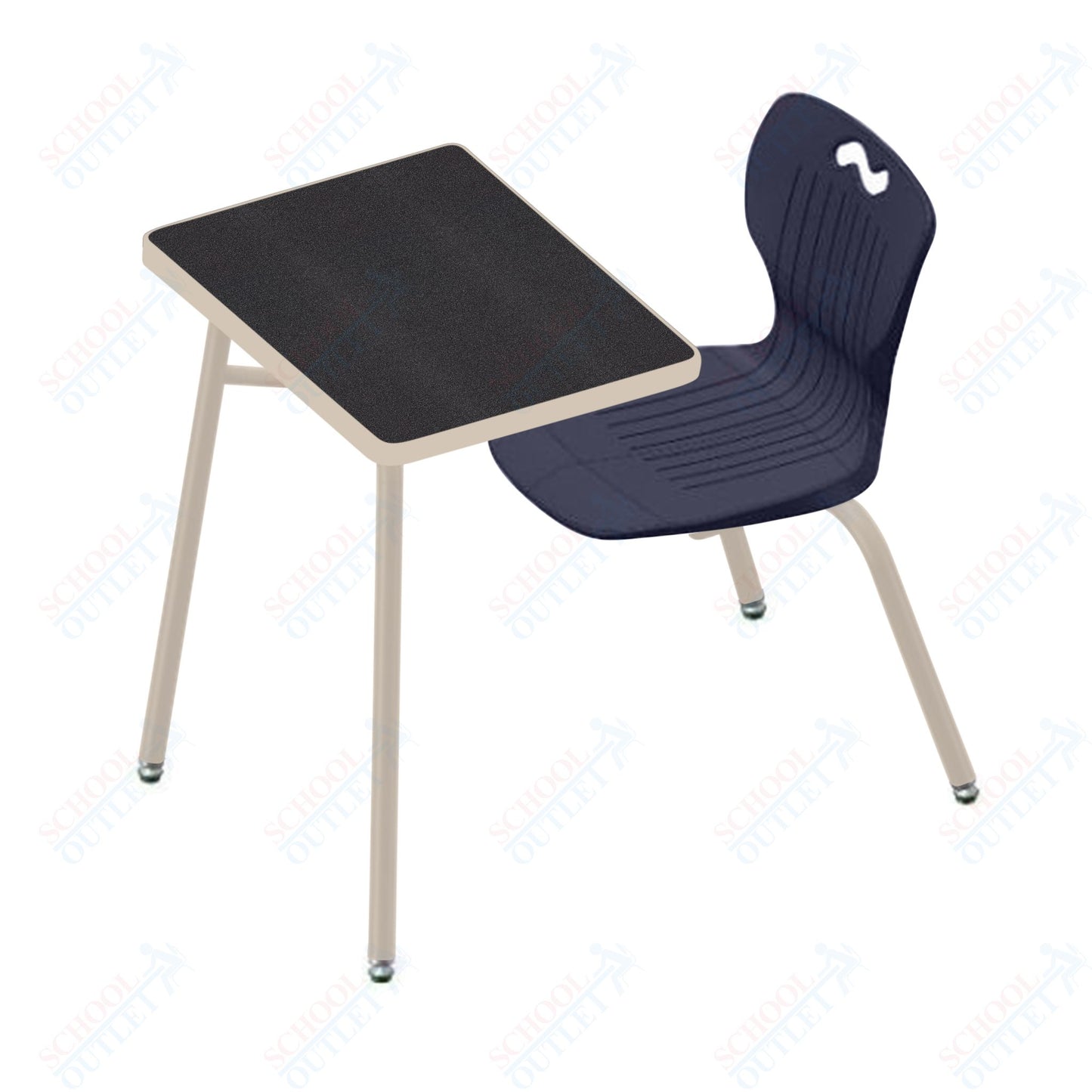 USA Capitol Ntersect 18" Seat Height Combination Desk with Book Basket and HPL Top (N918HPCL)