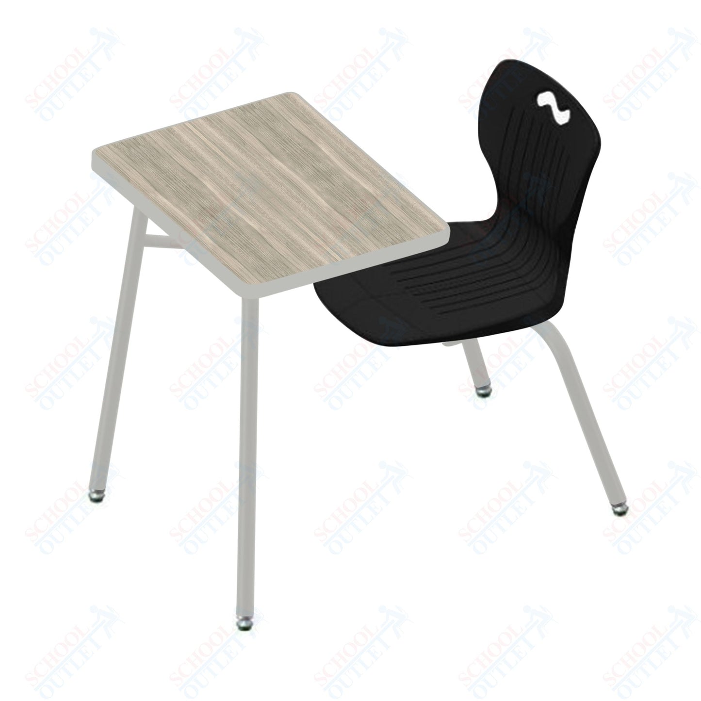 USA Capitol Ntersect 18" Seat Height Combination Desk with Book Basket and HPL Top (N918HPCL)