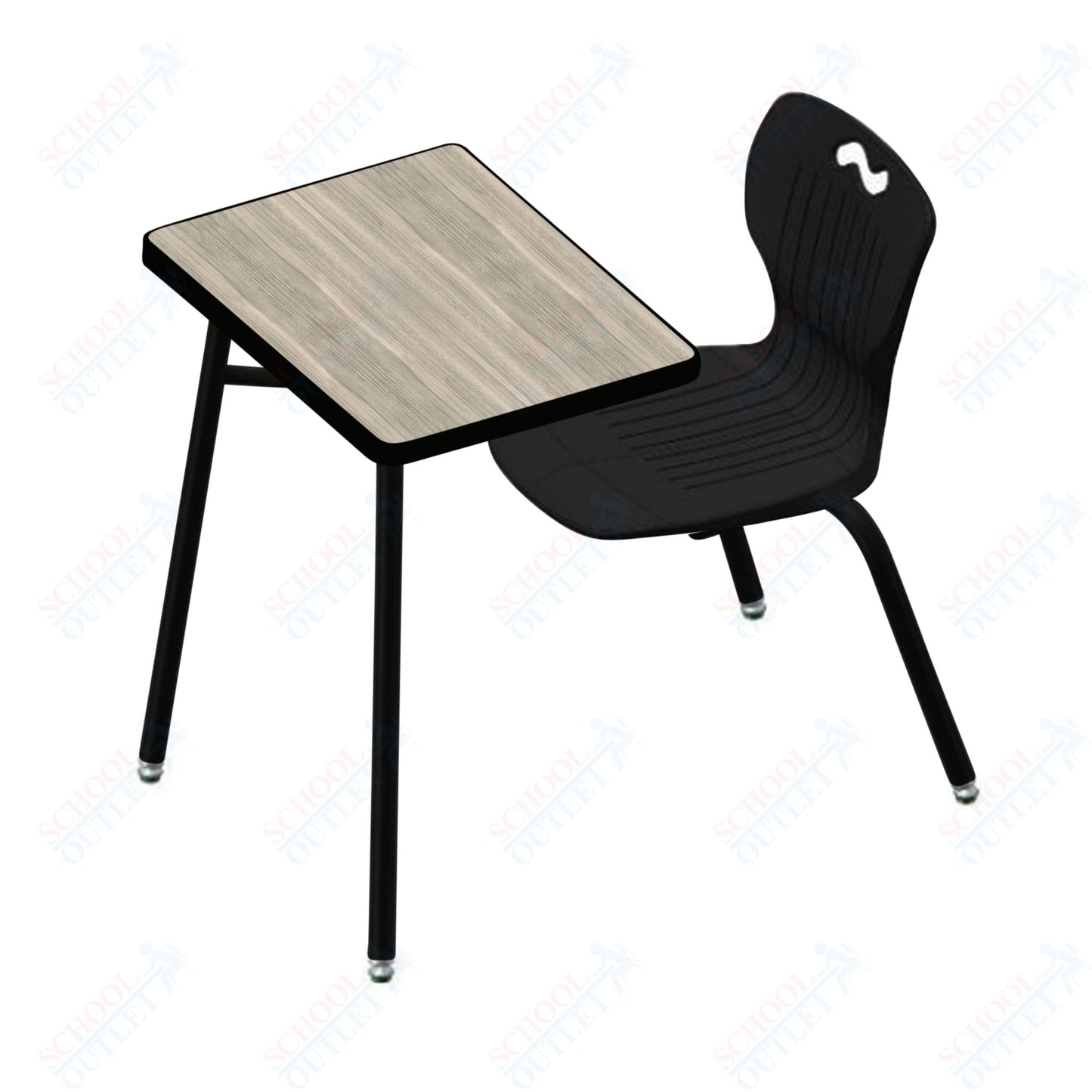USA Capitol Ntersect 18" Seat Height Combination Desk with Book Basket and HPL Top (N918HPCL)