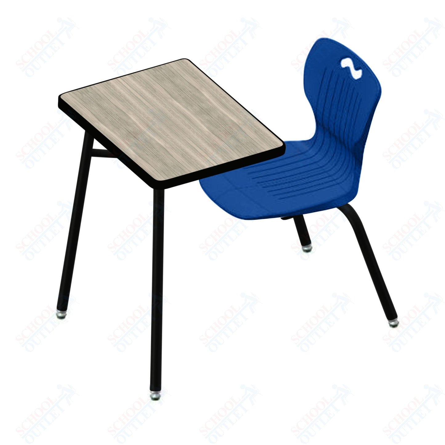 USA Capitol Ntersect 18" Seat Height Combination Desk with Book Basket and HPL Top (N918HPCL)