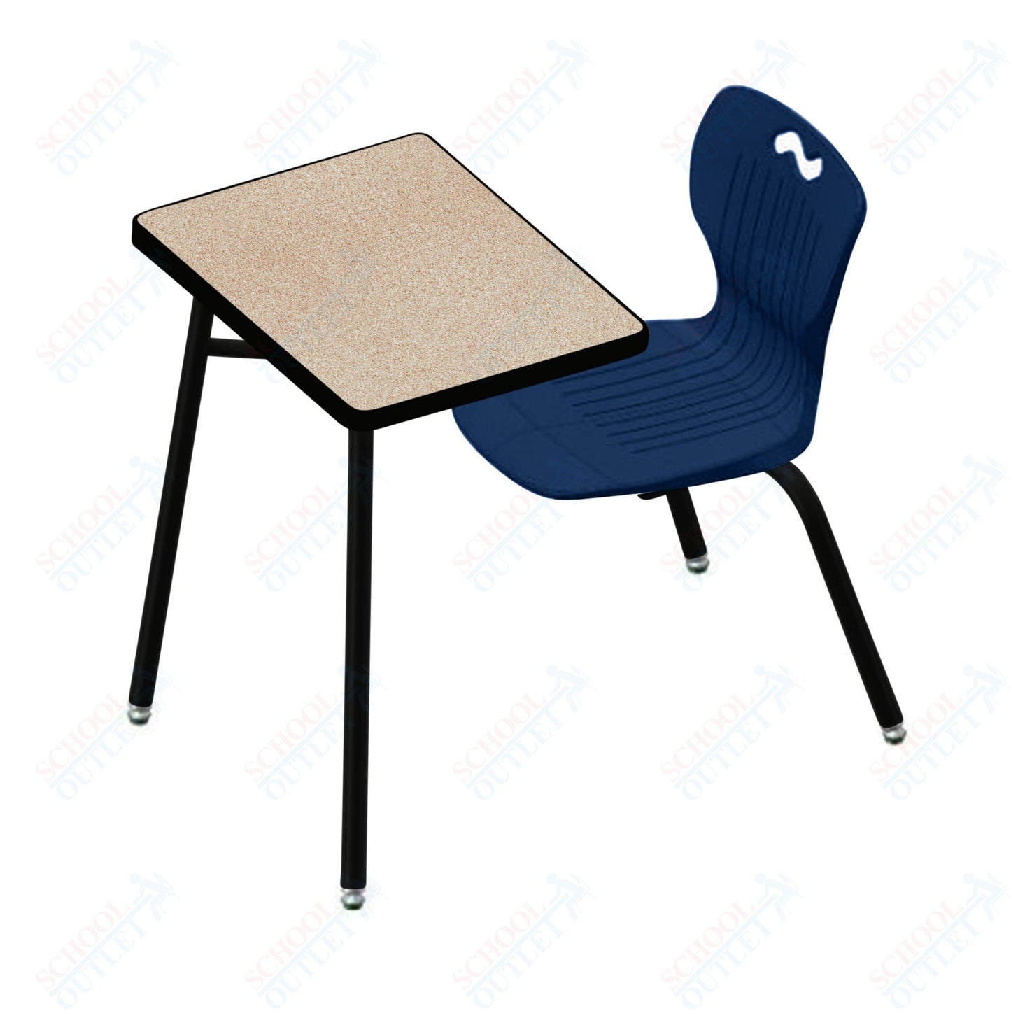 USA Capitol Ntersect 18" Seat Height Combination Desk with Book Basket and HPL Top (N918HPCL)