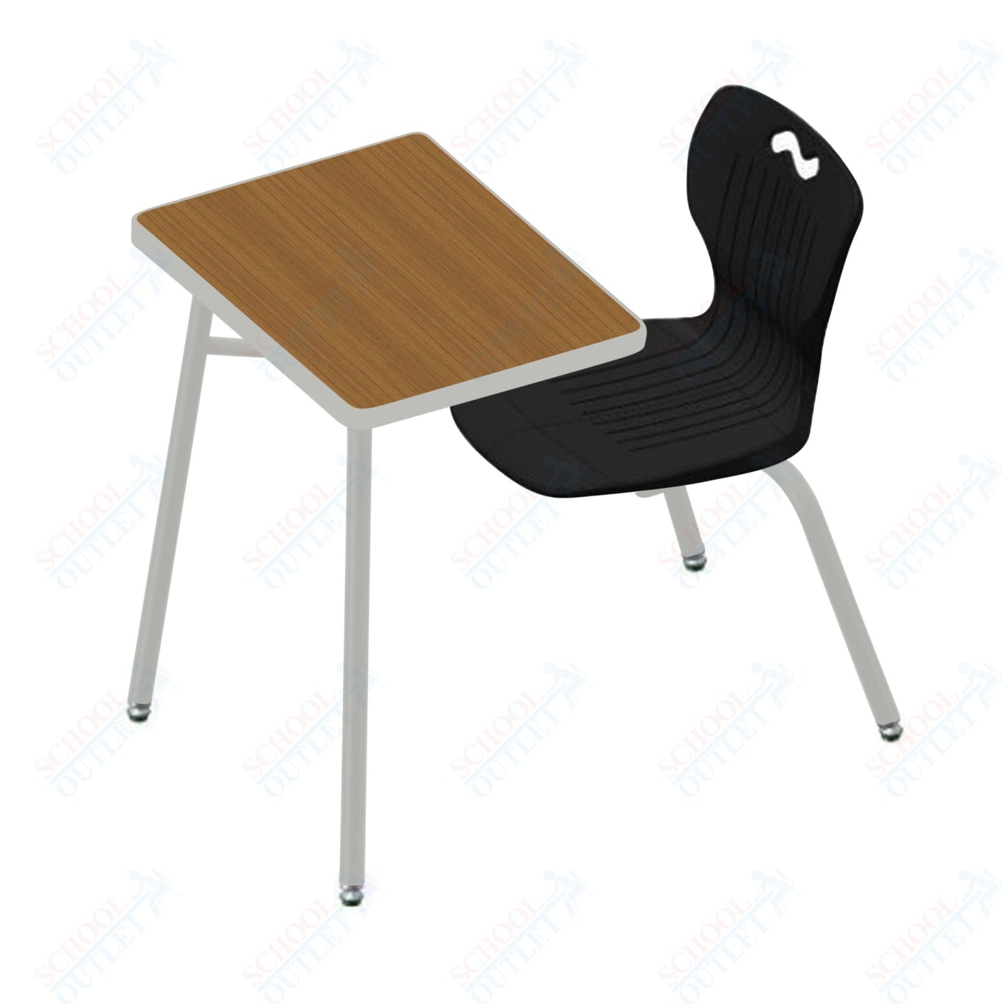 USA Capitol Ntersect 18" Seat Height Combination Desk with Book Basket and HPL Top (N918HPCL)