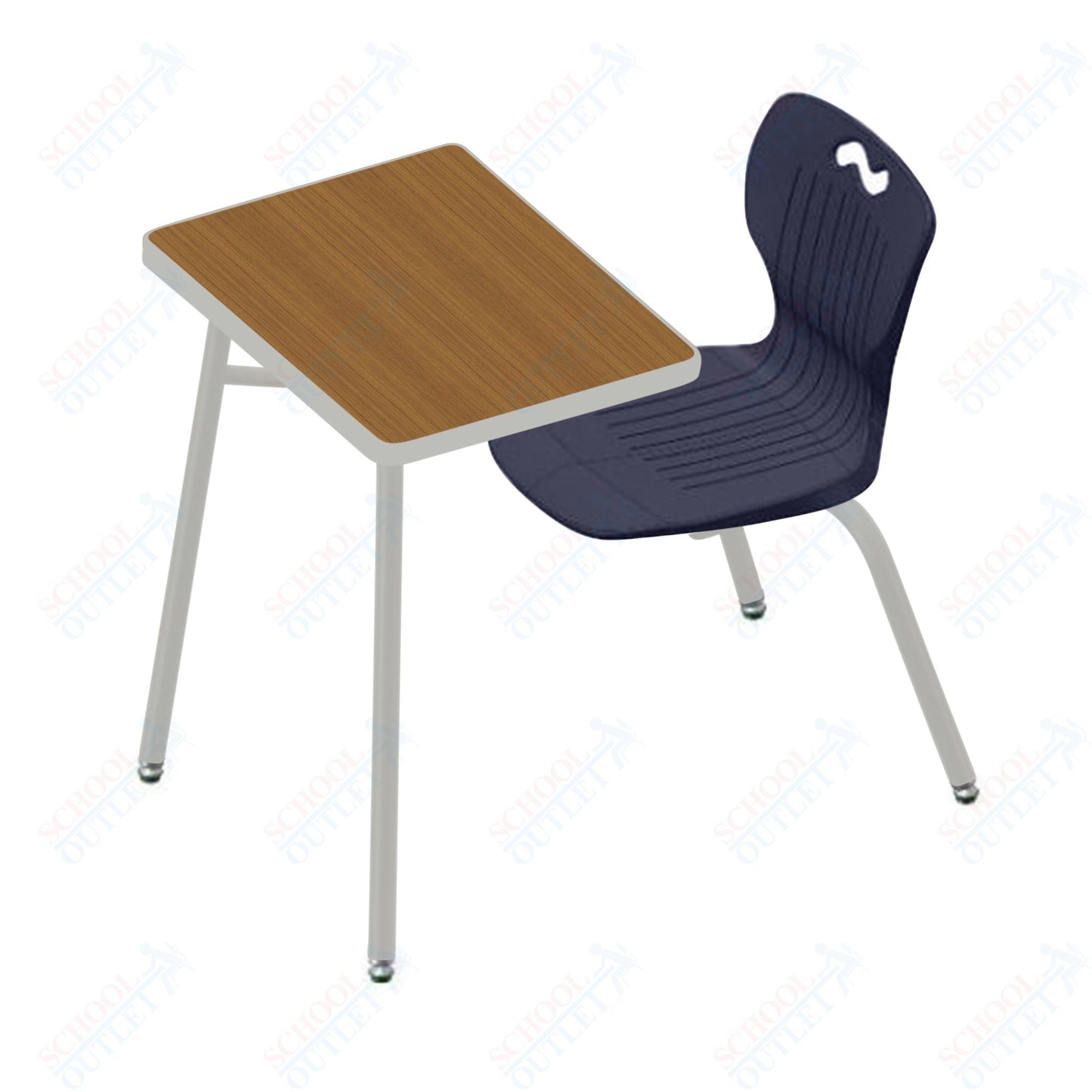 USA Capitol Ntersect 18" Seat Height Combination Desk with Book Basket and HPL Top (N918HPCL)