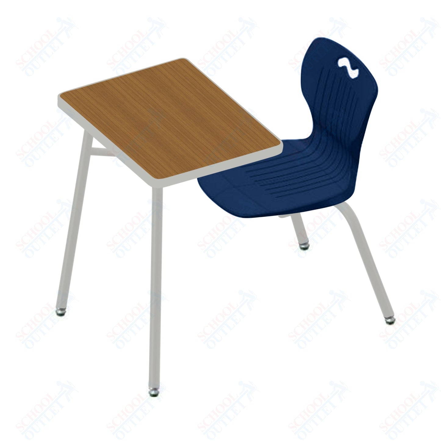 USA Capitol Ntersect 18" Seat Height Combination Desk with Book Basket and HPL Top (N918HPCL)