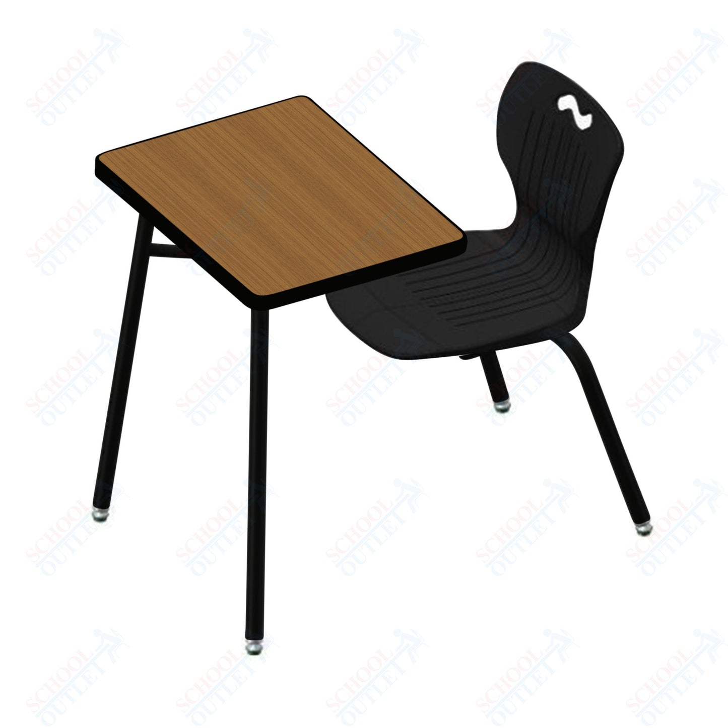 USA Capitol Ntersect 18" Seat Height Combination Desk with Book Basket and HPL Top (N918HPCL)