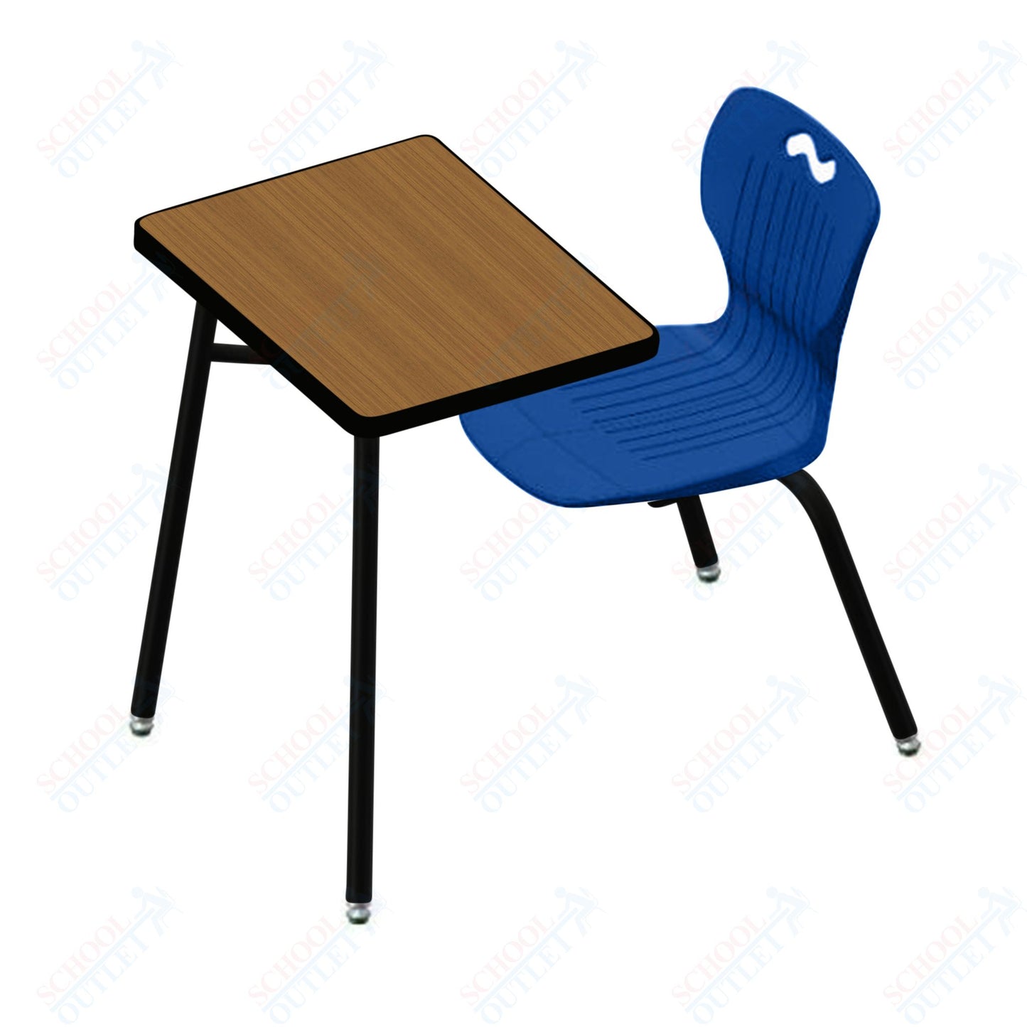 USA Capitol Ntersect 18" Seat Height Combination Desk with Book Basket and HPL Top (N918HPCL)