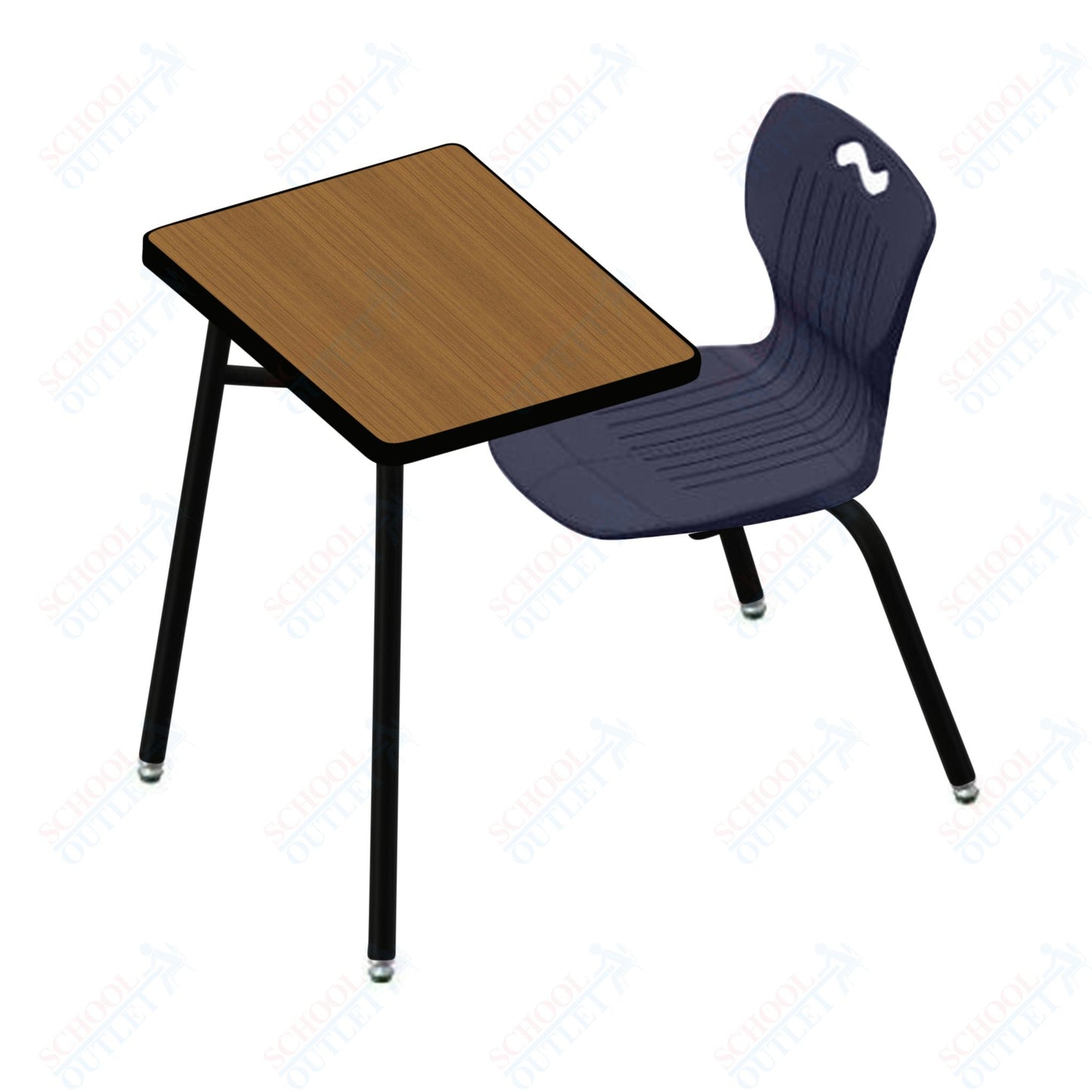 USA Capitol Ntersect 18" Seat Height Combination Desk with Book Basket and HPL Top (N918HPCL)