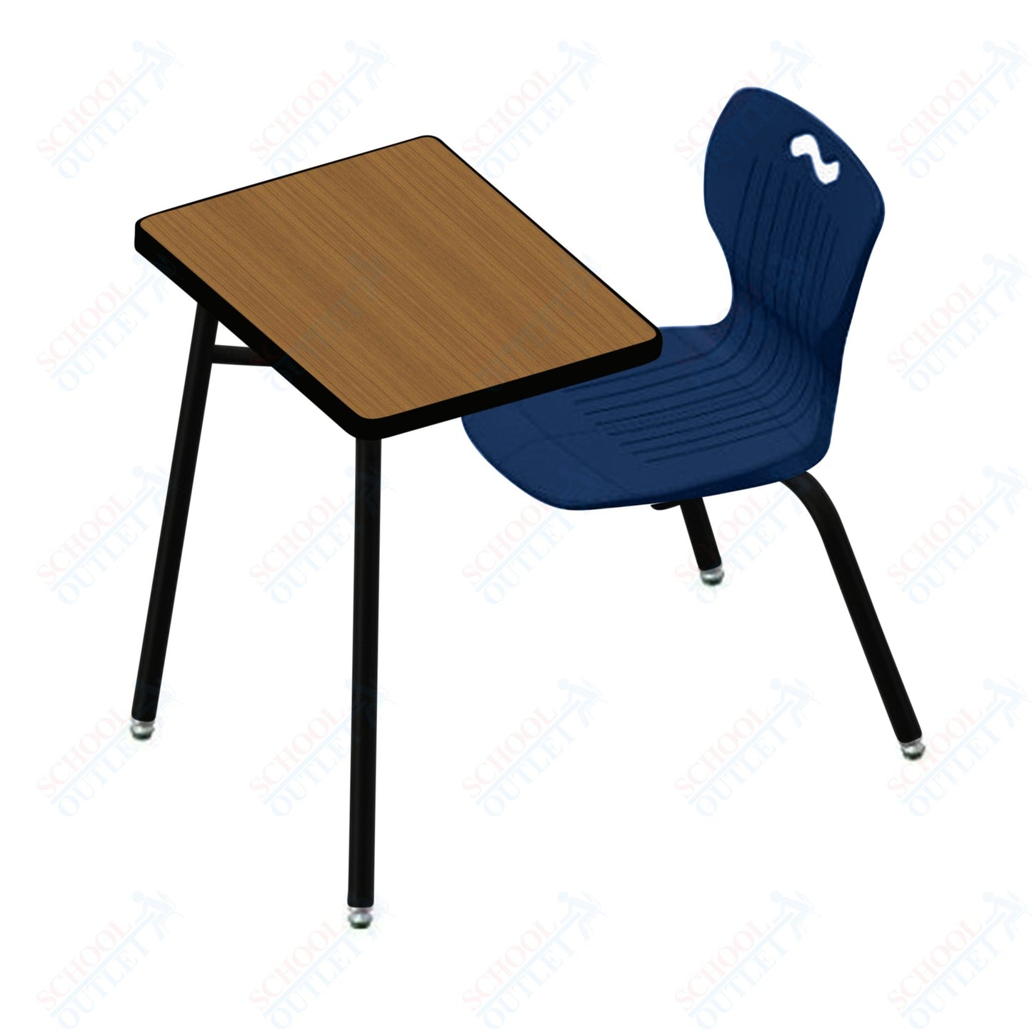 USA Capitol Ntersect 18" Seat Height Combination Desk with Book Basket and HPL Top (N918HPCL)