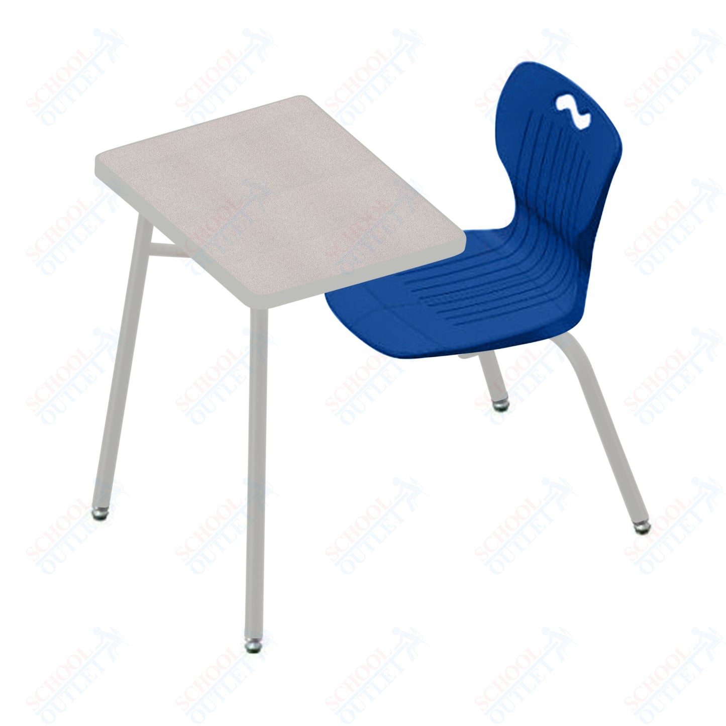 USA Capitol Ntersect 18" Seat Height Combination Desk with Book Basket and HPL Top (N918HPCL)