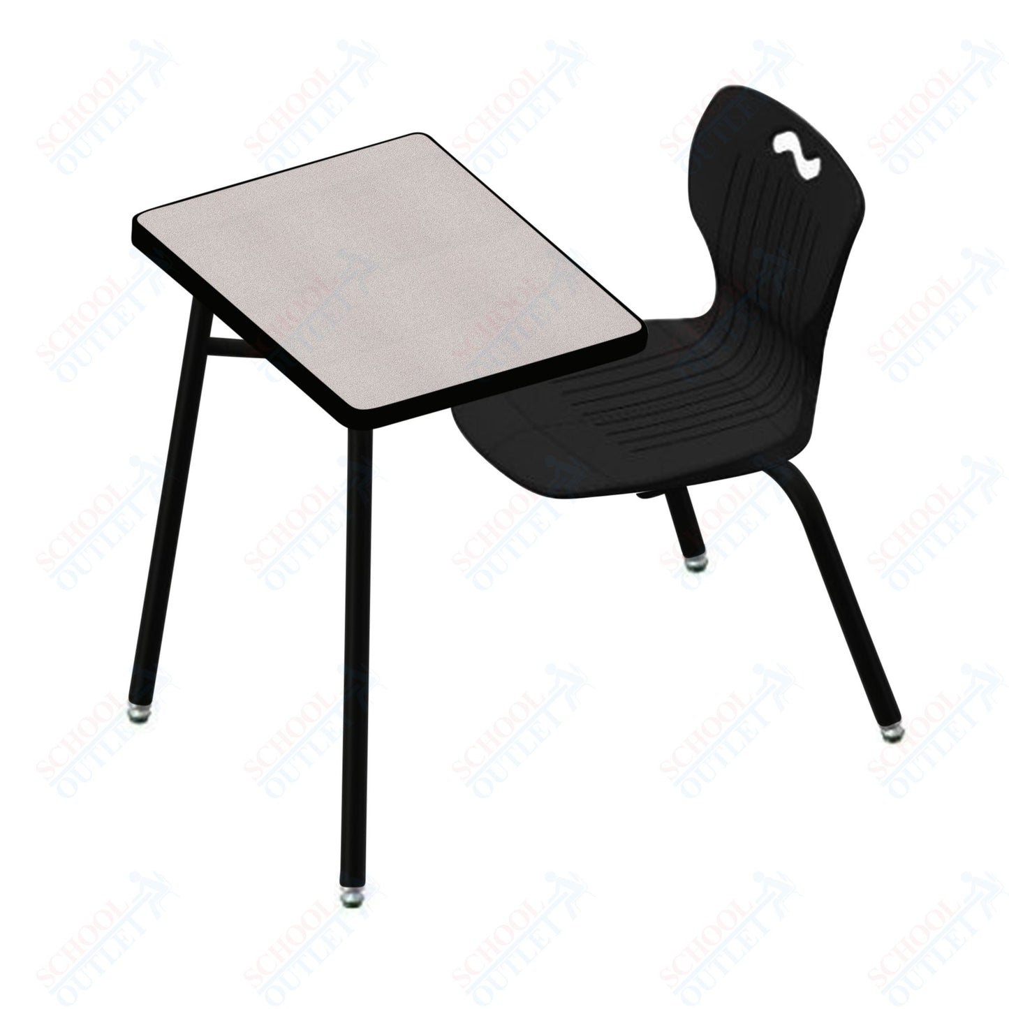USA Capitol Ntersect 18" Seat Height Combination Desk with Book Basket and HPL Top (N918HPCL)