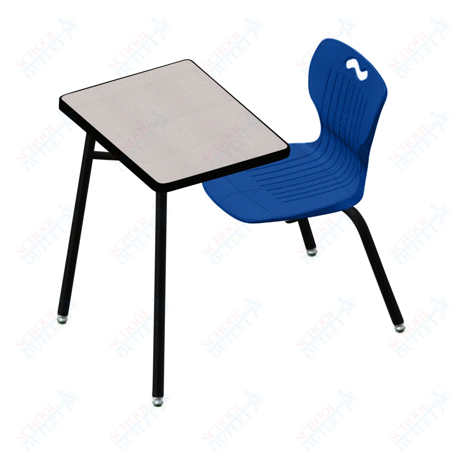 USA Capitol Ntersect 18" Seat Height Combination Desk with Book Basket and HPL Top (N918HPCL)