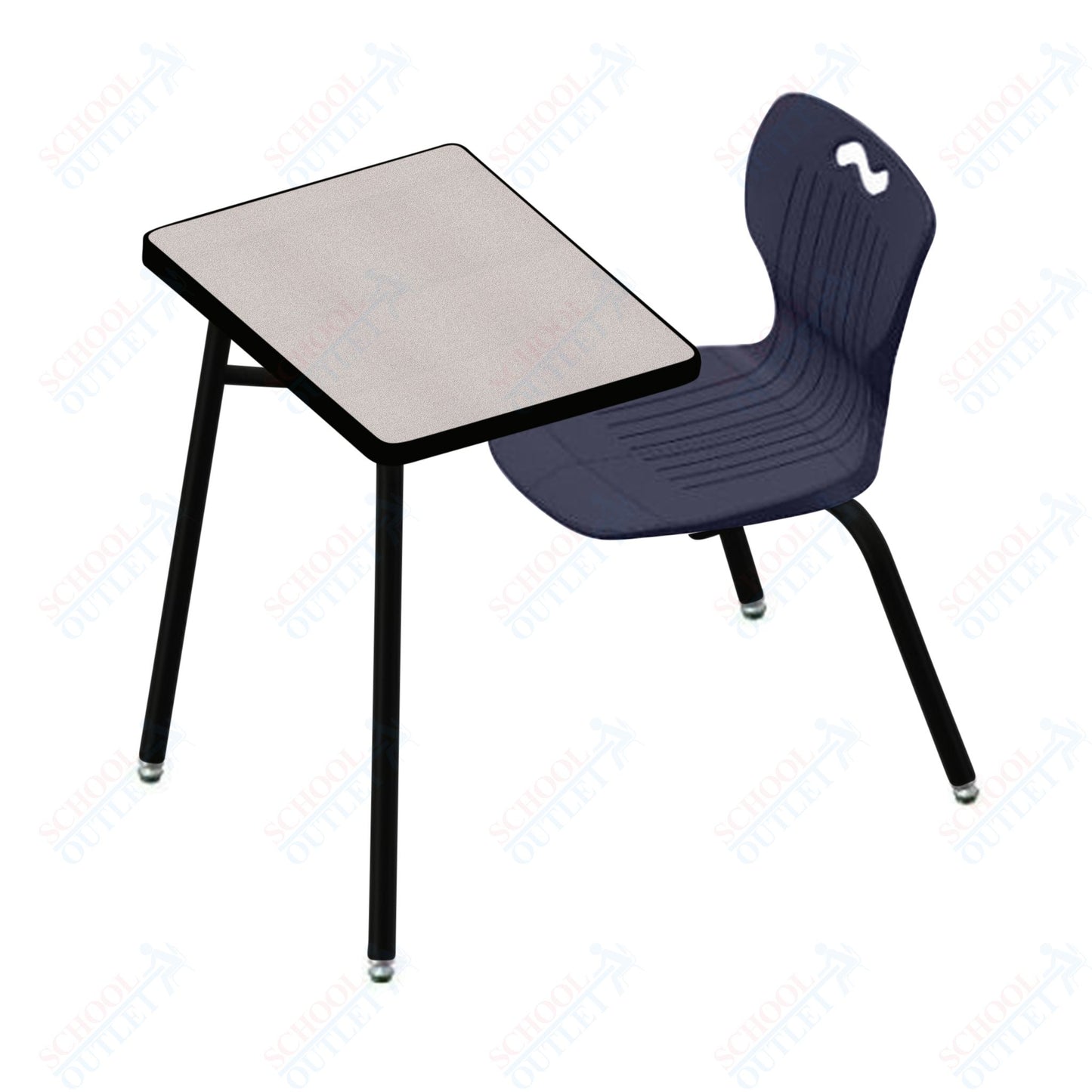 USA Capitol Ntersect 18" Seat Height Combination Desk with Book Basket and HPL Top (N918HPCL)