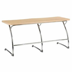 Virco ZDESK226029 - ZUMA Series Two-Student Cantilever Desk, 22" x 60" Laminate Particle Board Top, 29"H