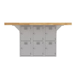 Diversified Woodcrafts 4-Station Workbench with 12 Steel Vertical Lockers - 64