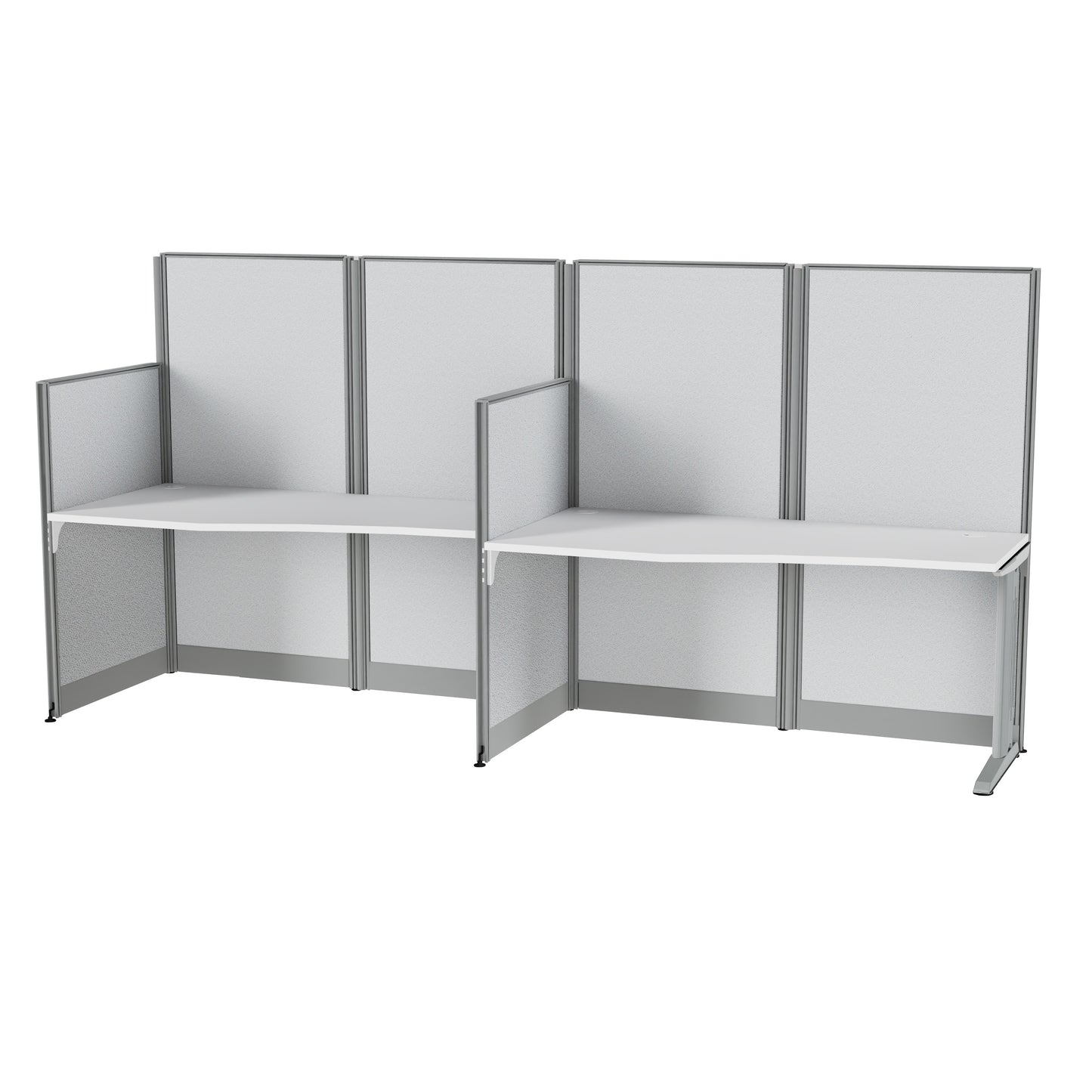Regency Instant Office 2 Person In-Line Cubicle Panel Workstation 129"W x 33"D x 63"H (REG-WC36X92-03K-2P)