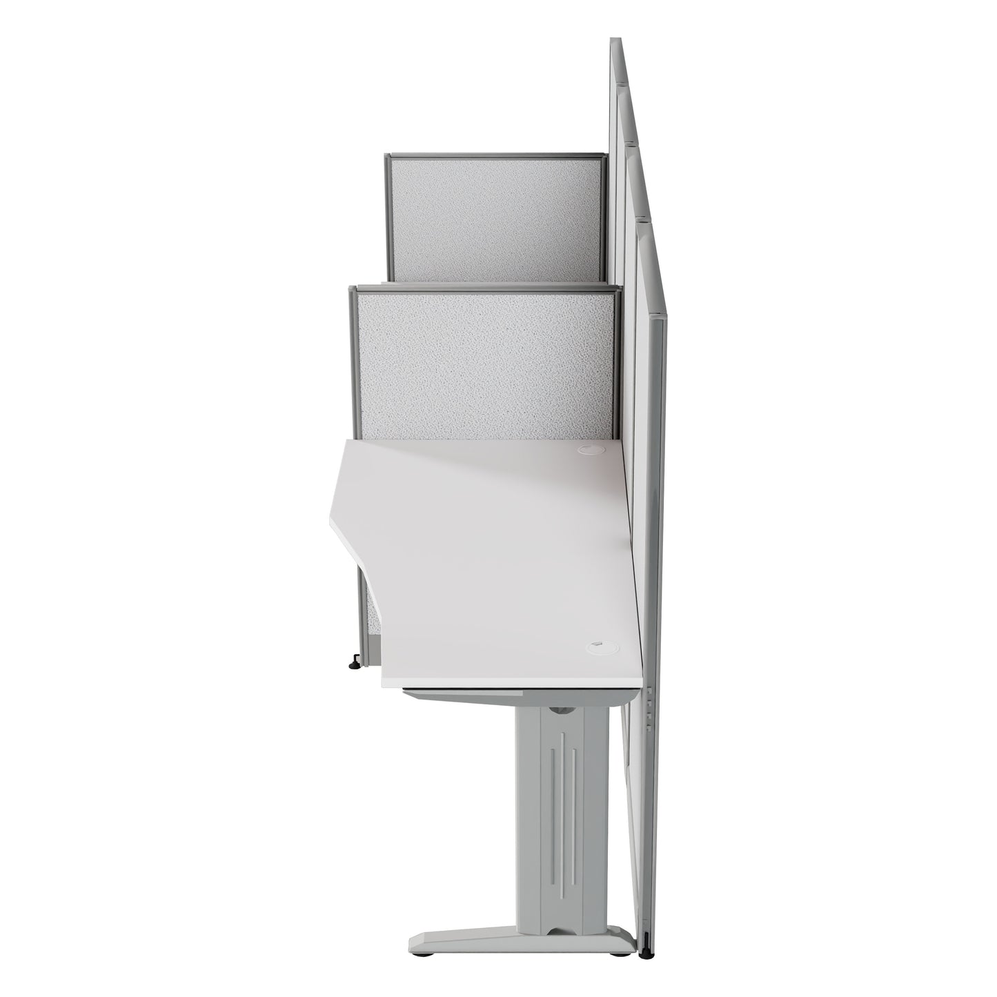 Regency Instant Office 2 Person In-Line Cubicle Panel Workstation 129"W x 33"D x 63"H (REG-WC36X92-03K-2P)