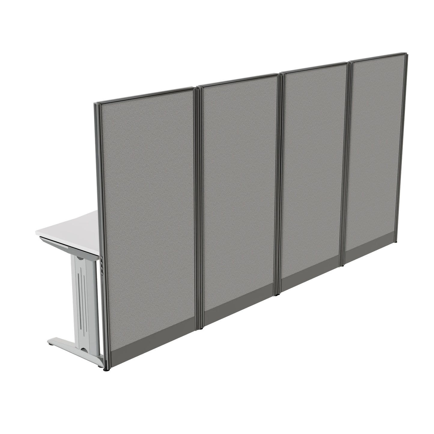 Regency Instant Office 2 Person In-Line Cubicle Panel Workstation 129"W x 33"D x 63"H (REG-WC36X92-03K-2P)