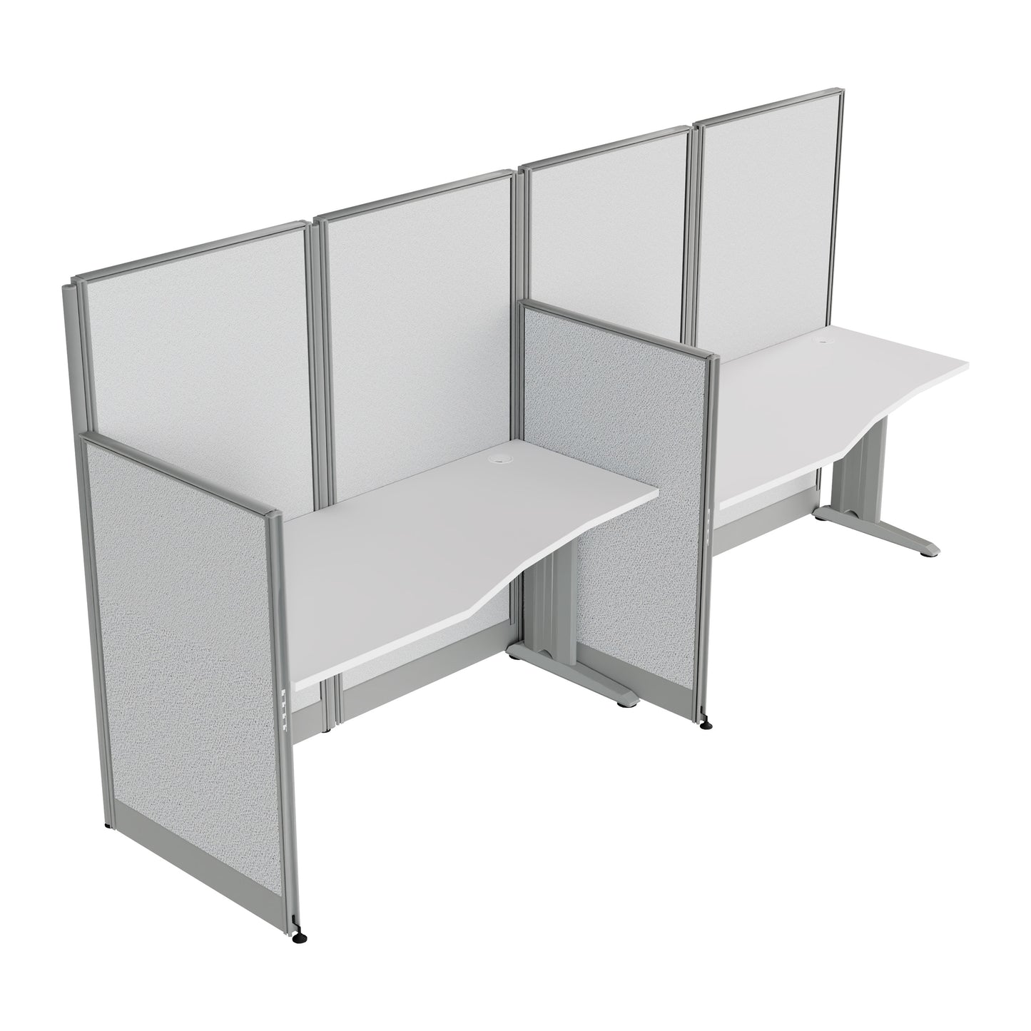 Regency Instant Office 2 Person In-Line Cubicle Panel Workstation 129"W x 33"D x 63"H (REG-WC36X92-03K-2P)