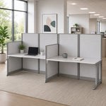 Regency Instant Office 2 Person In-Line Cubicle Panel Workstation 129