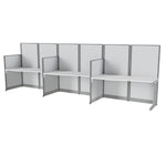 Regency Instant Office 3 Person In-Line Cubicle Panel Workstation 193