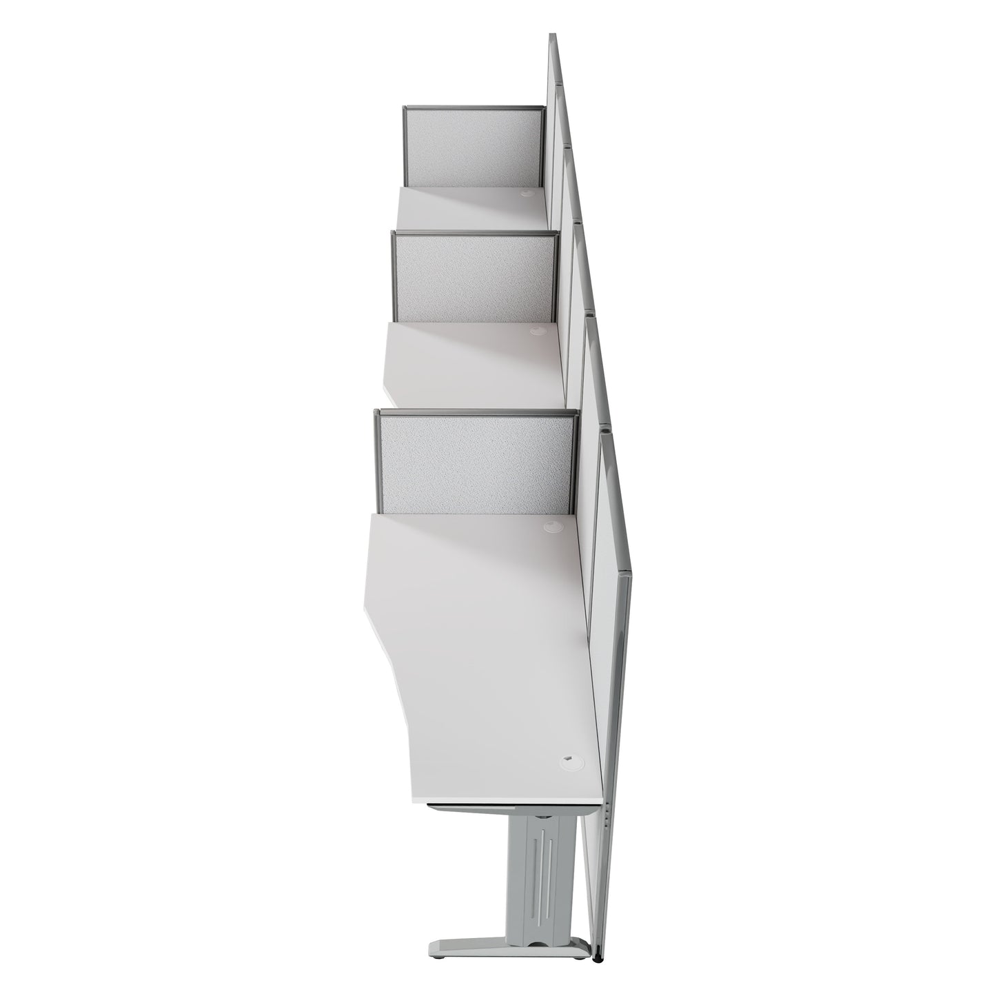 Regency Instant Office 3 Person In-Line Cubicle Panel Workstation 193"W x 33"D x 63"H (REG-WC36X92-03K-3P)