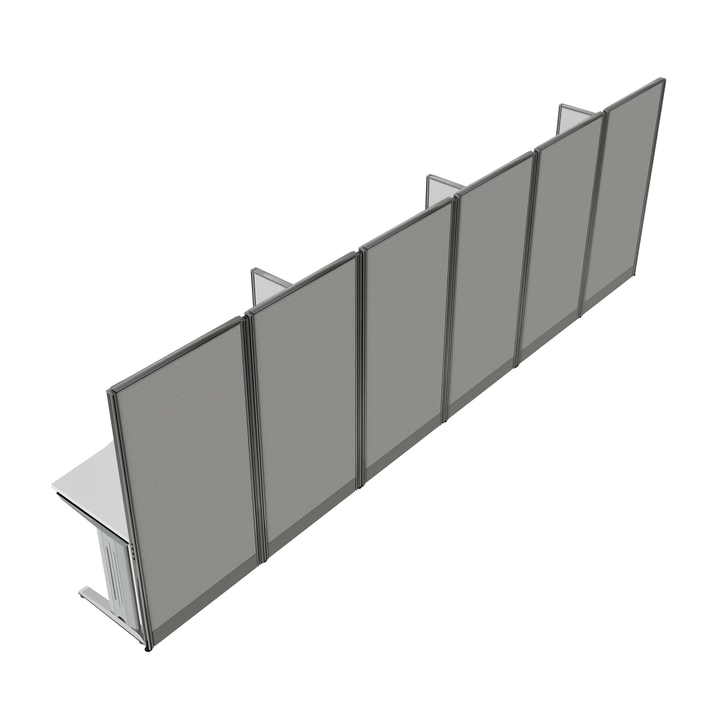 Regency Instant Office 3 Person In-Line Cubicle Panel Workstation 193"W x 33"D x 63"H (REG-WC36X92-03K-3P)
