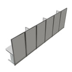 Regency Instant Office 3 Person In-Line Cubicle Panel Workstation 193