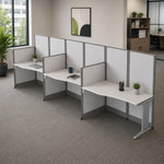 Regency Instant Office 3 Person In-Line Cubicle Panel Workstation 193