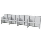 Regency Instant Office 4 Person In-Line Cubicle Panel Workstation 257