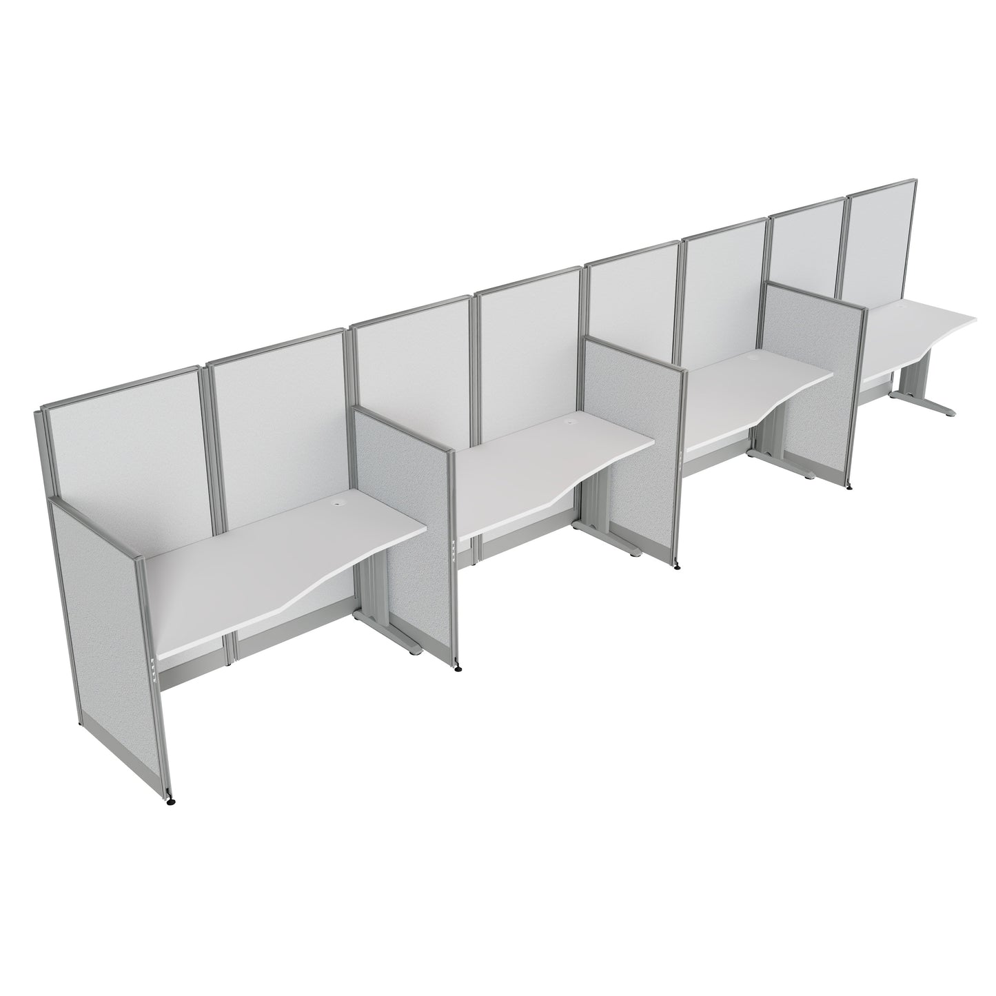 Regency Instant Office 4 Person In-Line Cubicle Panel Workstation 257"W x 33"D x 63"H (REG-WC36X92-03K-4P)