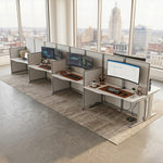 Regency Instant Office 4 Person In-Line Cubicle Panel Workstation 257
