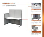 Regency Instant Office 3 Person In-Line Cubicle Panel Workstation 193